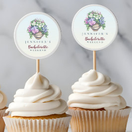 Herbstfall Vibes Rustikaler Junggeselinnen-Abschie Runder Aufkleber