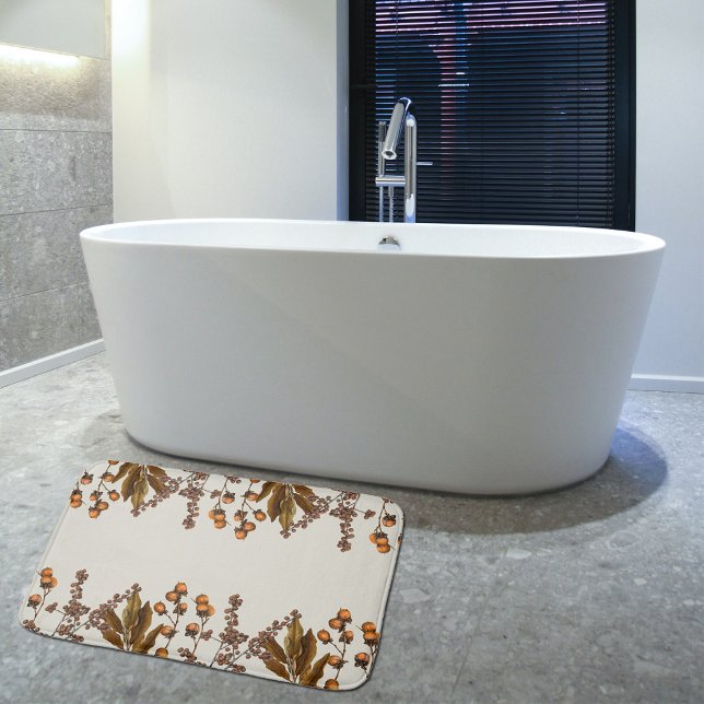 Herbstfall Wasserfarbenfolien-Blätter Badematte (Autumn Fall Watercolor Foliage Leaves Bath Mat)