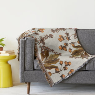 Herbstfall Wasserfarbenfolien-Blätter Decke