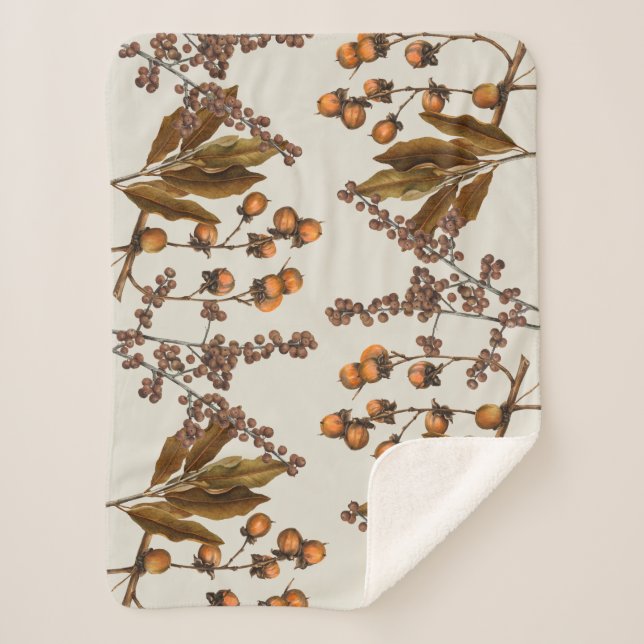 Herbstfall Wasserfarbenfolien-Blätter Sherpadecke (Vorderseite)