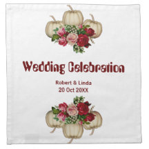 Herbstfall Weißkürbis Rose Hochzeit
