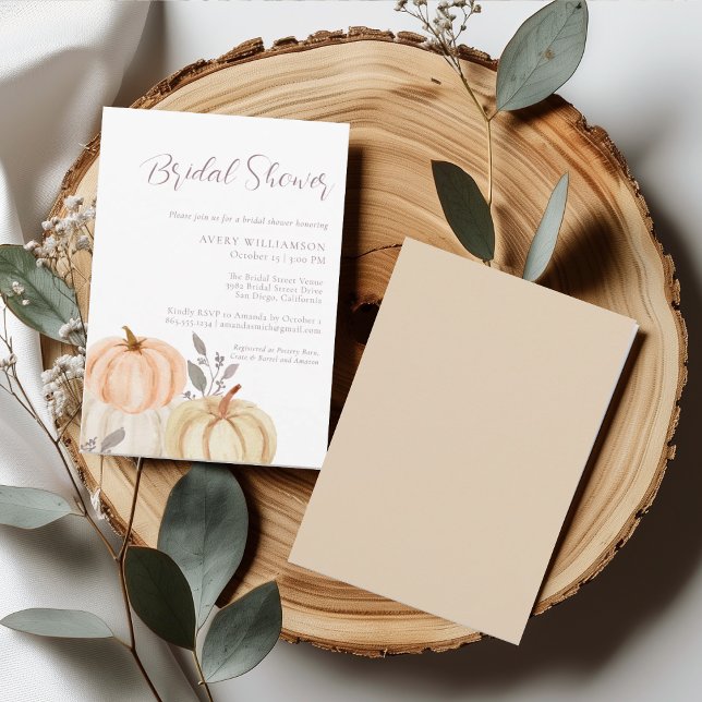 Herbstfallen Foliage Pumpkin-Brautparty Einladung (Von Creator hochgeladen)