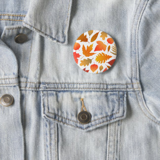 Herbstfallen - Gemütliches Leaf-Muster Button