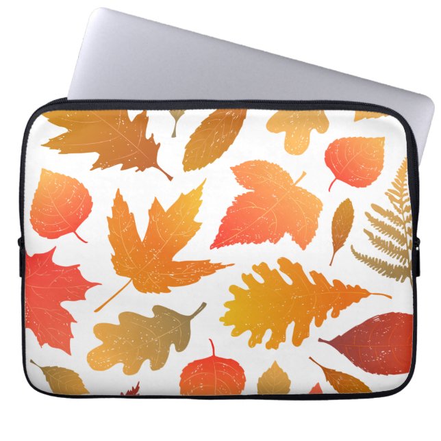 Herbstfallen - Gemütliches Leaf-Muster Laptopschutzhülle (Vorderseite)