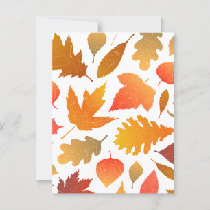 Herbstfallen - Gemütliches Leaf-Muster Postkarte