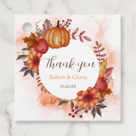 Herbstfallen in der Liebe Pumpkin Hochzeit Tischnu Geschenkanhänger