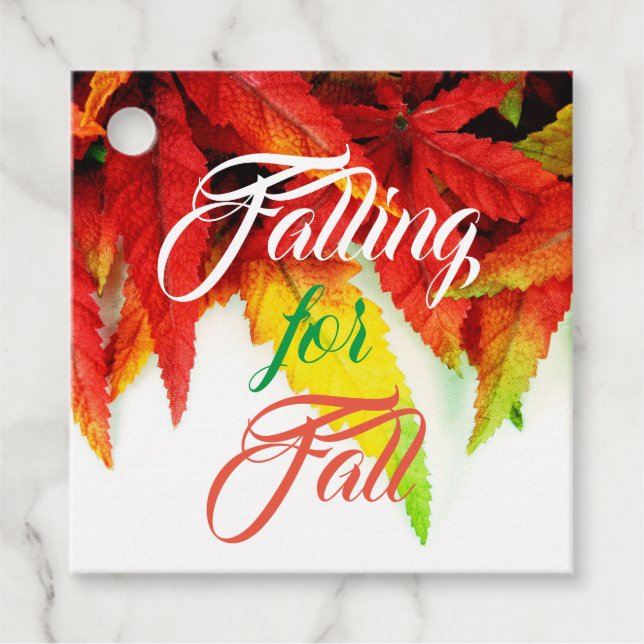 Herbstfallen japanische Ahorn Blätter elegant rot Geschenkanhänger (Vorderseite)