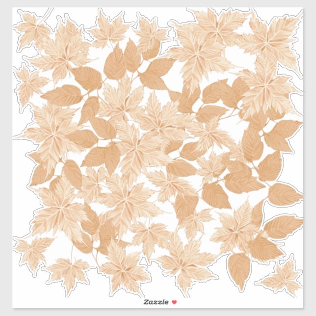 Herbstfallen lässt Vinyl-Aufkleber nach Maß schnei Aufkleber (Blatt)