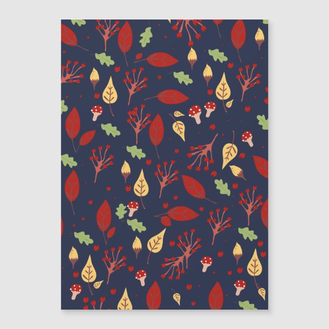 Herbstfallen Magnetkarte (Vorderseite)