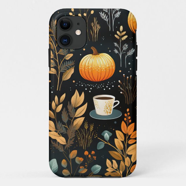 Herbstfallende Blätter Pumpkin Case-Mate iPhone Hülle (Rückseite)