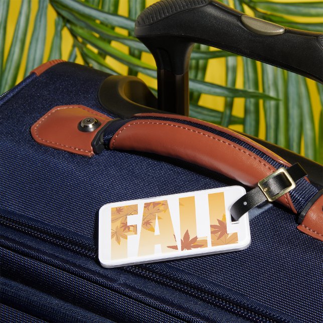 Herbstfalltypografie-Design mit Blätter Gepäckanhänger (Von Creator hochgeladen)