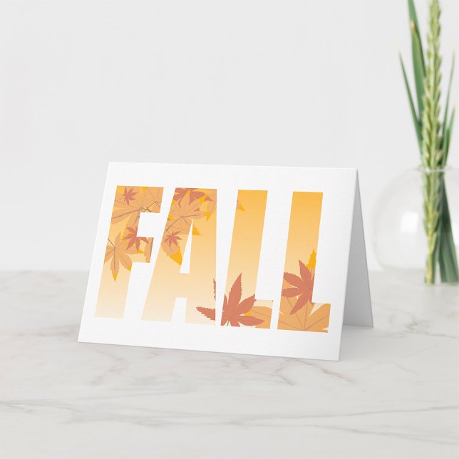 Herbstfalltypografie-Design mit Blätter Karte (Von Creator hochgeladen)