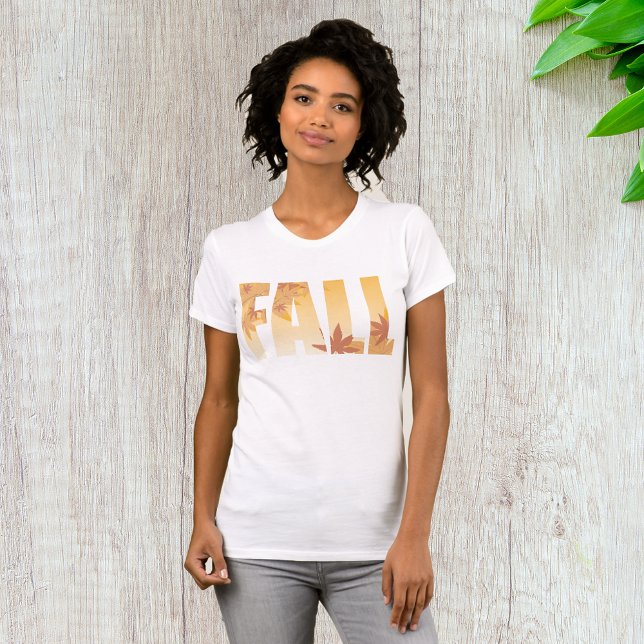 Herbstfalltypografie-Design mit Blätter T-Shirt (Von Creator hochgeladen)