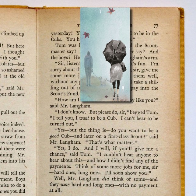 Herbstfallwandern von Lesezeichen Bookmarkers Visitenkarten (Von Creator hochgeladen)