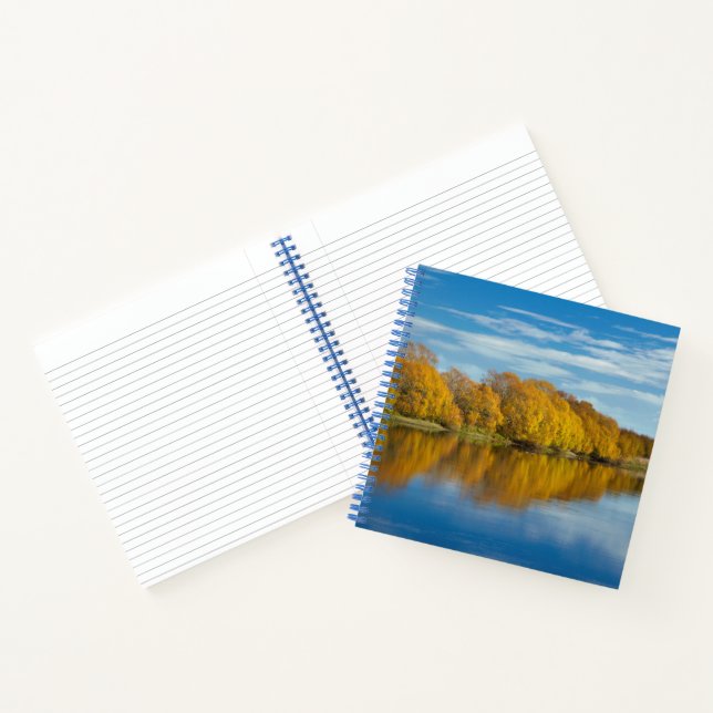 Herbstfarbe am Clutha River Notizbuch (Innenseite)