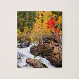 Herbstfarbe entlang Bishop Creek, CA Puzzle