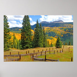 Herbstfarbe im ländlichen Raum Poster