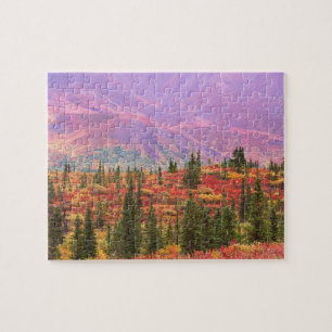 Herbstfarbe im Nationalpark Denali Puzzle