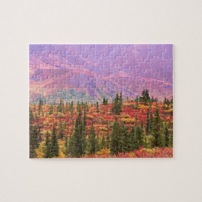 Herbstfarbe im Nationalpark Denali Puzzle (Horizontal)