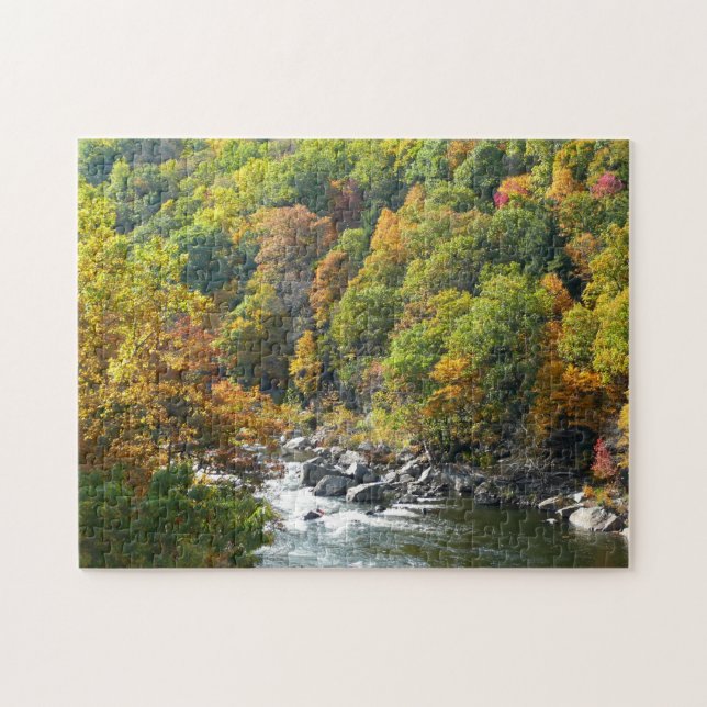 Herbstfarbe im Ohiopyle Staat Park Puzzle (Horizontal)