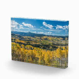 Herbstfarbe in Flat Tops Routt National Forest Fotoblock