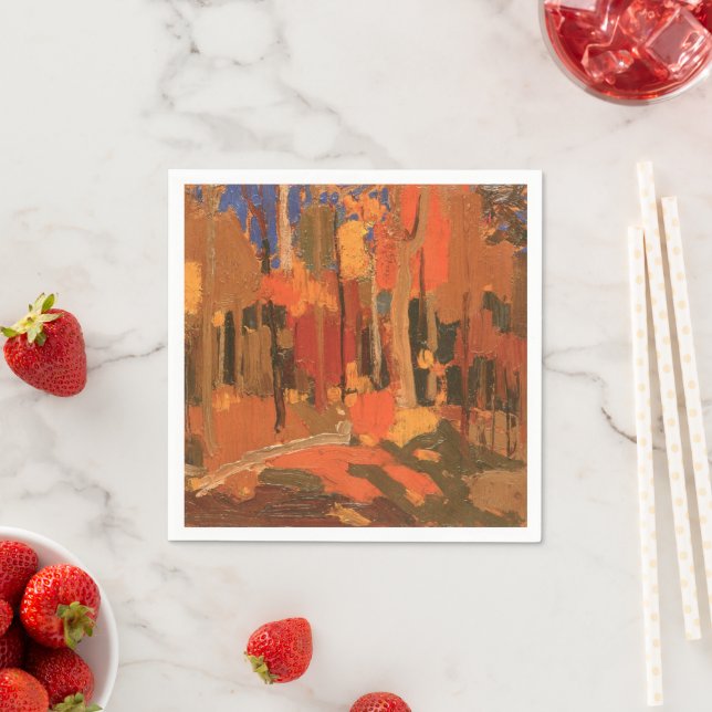 Herbstfarbe von Tom Thomson Serviette (Beispiel)