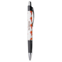 Herbstfarben Ahorn-Blätter Orange Vibrann Kugelschreiber