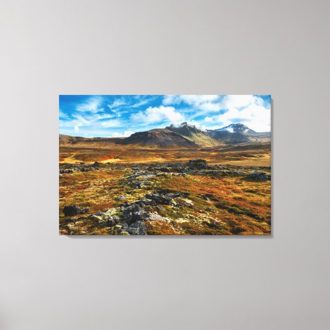 Herbstfarben auf der Landschaft Leinwanddruck (Vorderseite)