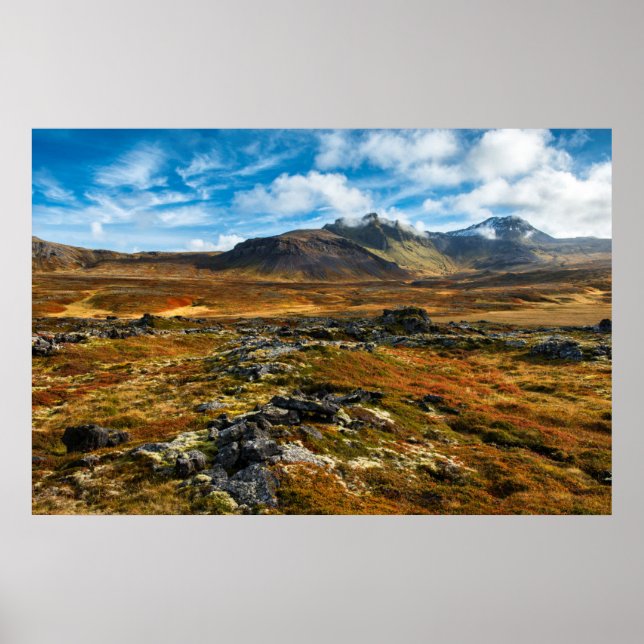 Herbstfarben auf der Landschaft Poster (Vorne)
