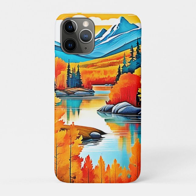 Herbstfarben Aussicht auf Berge Case-Mate iPhone Hülle (Rückseite)