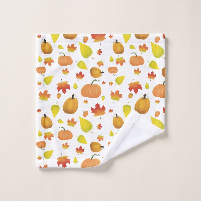 Herbstfarben Badhandtuch Set (Waschlappen)