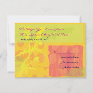 Herbstfarben Bar Bat Mitzvah Antwortkarte RSVP Karte