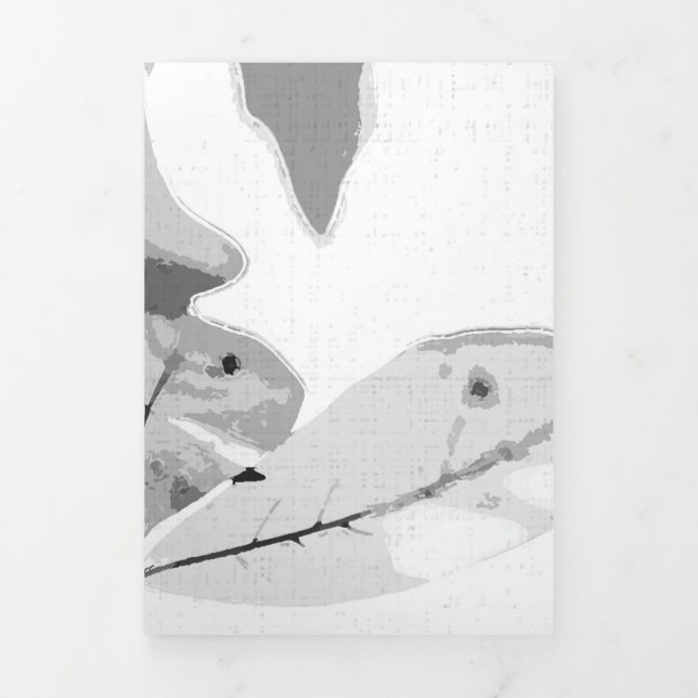 Herbstfarben, Blätter 2 Dreifach Gefaltete Urlaubskarte (Cover)