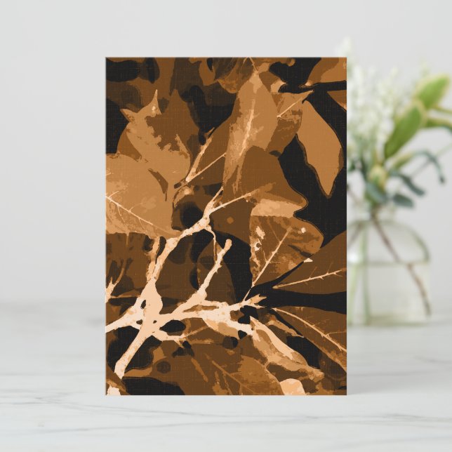 Herbstfarben, Blätter 6 Dankeskarte (Stehend Vorderseite)