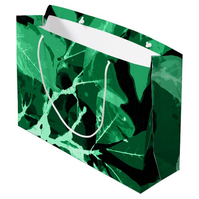 Herbstfarben, Blätter 7 Große Geschenktüte (Rückseite Schrägansicht)