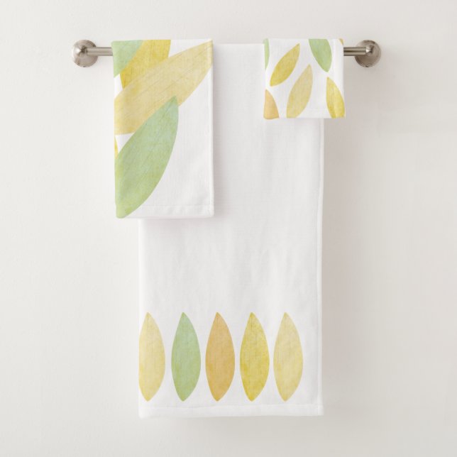 Herbstfarben Blätter Muster Badhandtuch Set (Insitu)