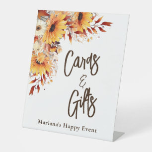 Herbstfarben Blume Blumenkarten und Geschenke Sockelschild