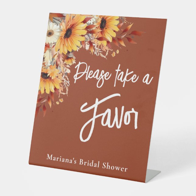 Herbstfarben Blume Florenz Terracotta Gefallen: Sockelschild (Vorderseite)