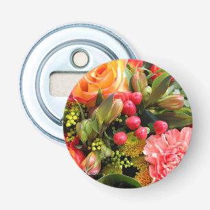 Herbstfarben-Blumenstrauß-Foto Flaschenöffner