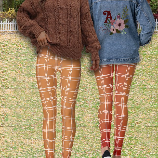Herbstfarben der geometrischen Linien Leggings (Von Creator hochgeladen)