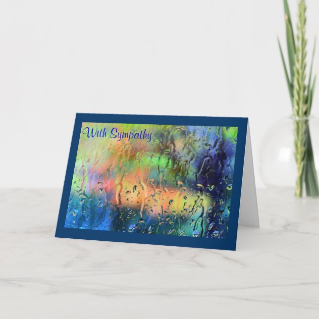 Herbstfarben durch ein Regenfenster - Sympathiekar Karte (Vorderseite)