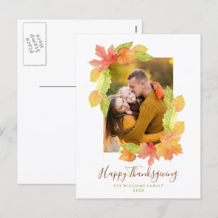 Herbstfarben Erntedank Foto Feiertagspostkarte