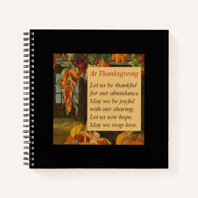 Herbstfarben Erntedank Poem SpiralNotebook Notizbuch (Vorderseite)