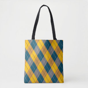 Herbstfarben-Geometrie-Karo-Muster Gelb Braun