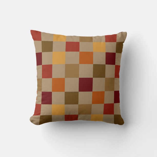 Herbstfarben geprüft kissen (Vorderseite)