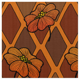 Herbstfarben Harlequin und Poppies Stoff