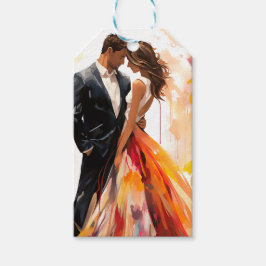 Herbstfarben Herbst Braut und Boden Geschenkanhänger