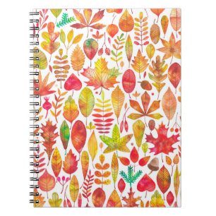 Herbstfarben-Herbstlaub nahtlos Notizblock