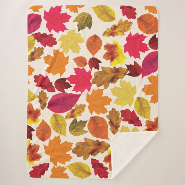 Herbstfarben im Herbst Blätter weich Sherpadecke (Vorderseite)
