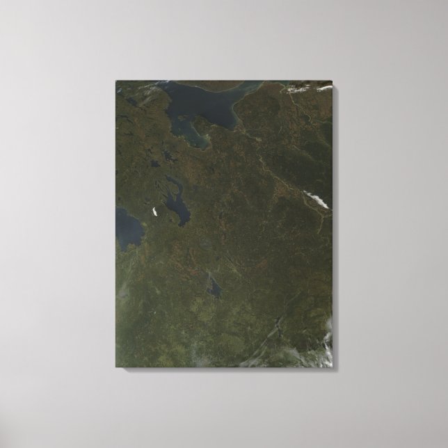 Herbstfarben im Nordwesten Russlands Leinwanddruck (Vorderseite)